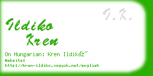 ildiko kren business card